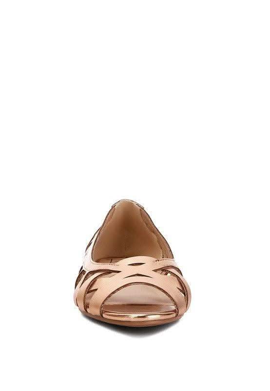 Moira Woven Peep Toe Flats in - Shoes photo