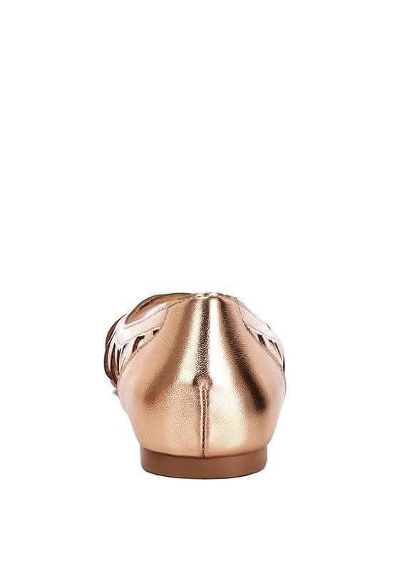 Moira Woven Peep Toe Flats in - Shoes photo