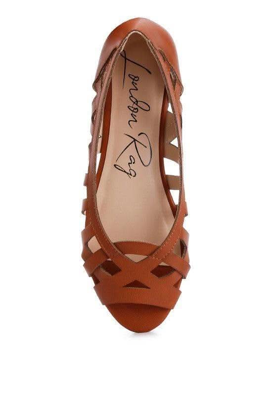 Moira Woven Peep Toe Flats in - Shoes photo