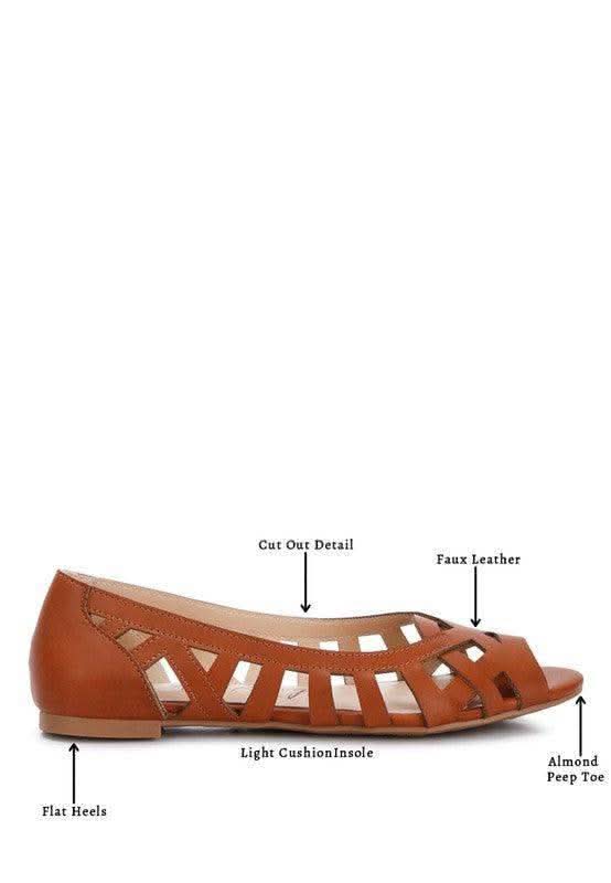 Moira Woven Peep Toe Flats in - Shoes photo