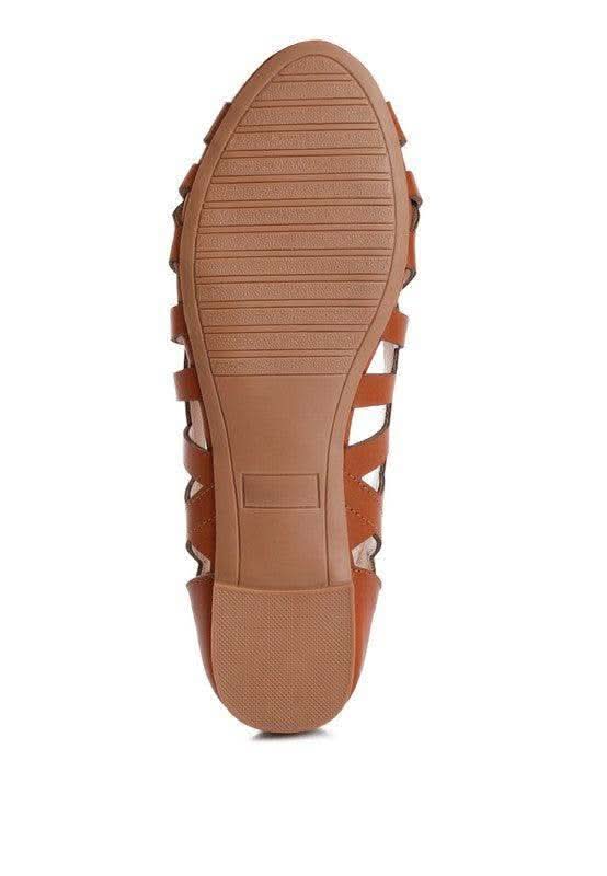 Moira Woven Peep Toe Flats in - Shoes photo