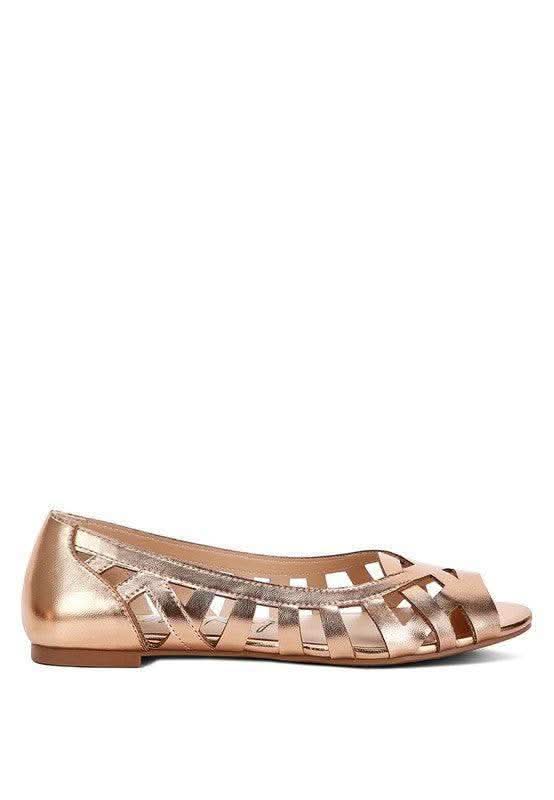 Moira Woven Peep Toe Flats in - Shoes photo