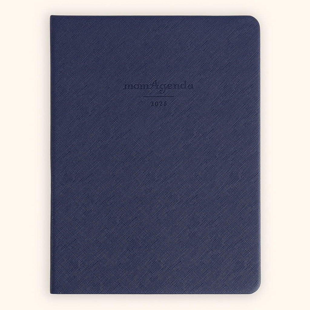 Mom Agenda Desktop 12-Month Planner 2026 in Moonlit Navy - retail photo