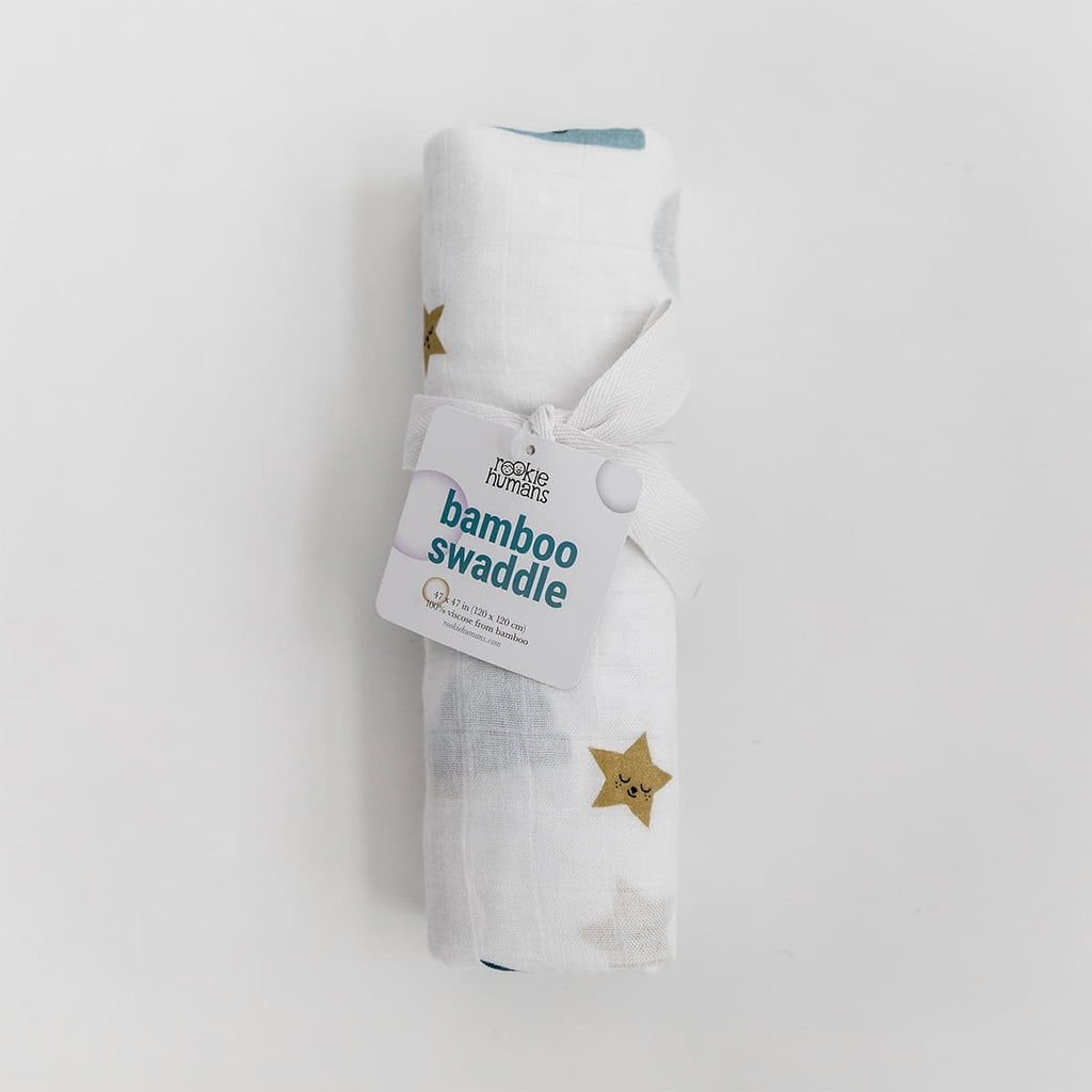 Moon and stars bamboo swaddle in - Swaddle photo