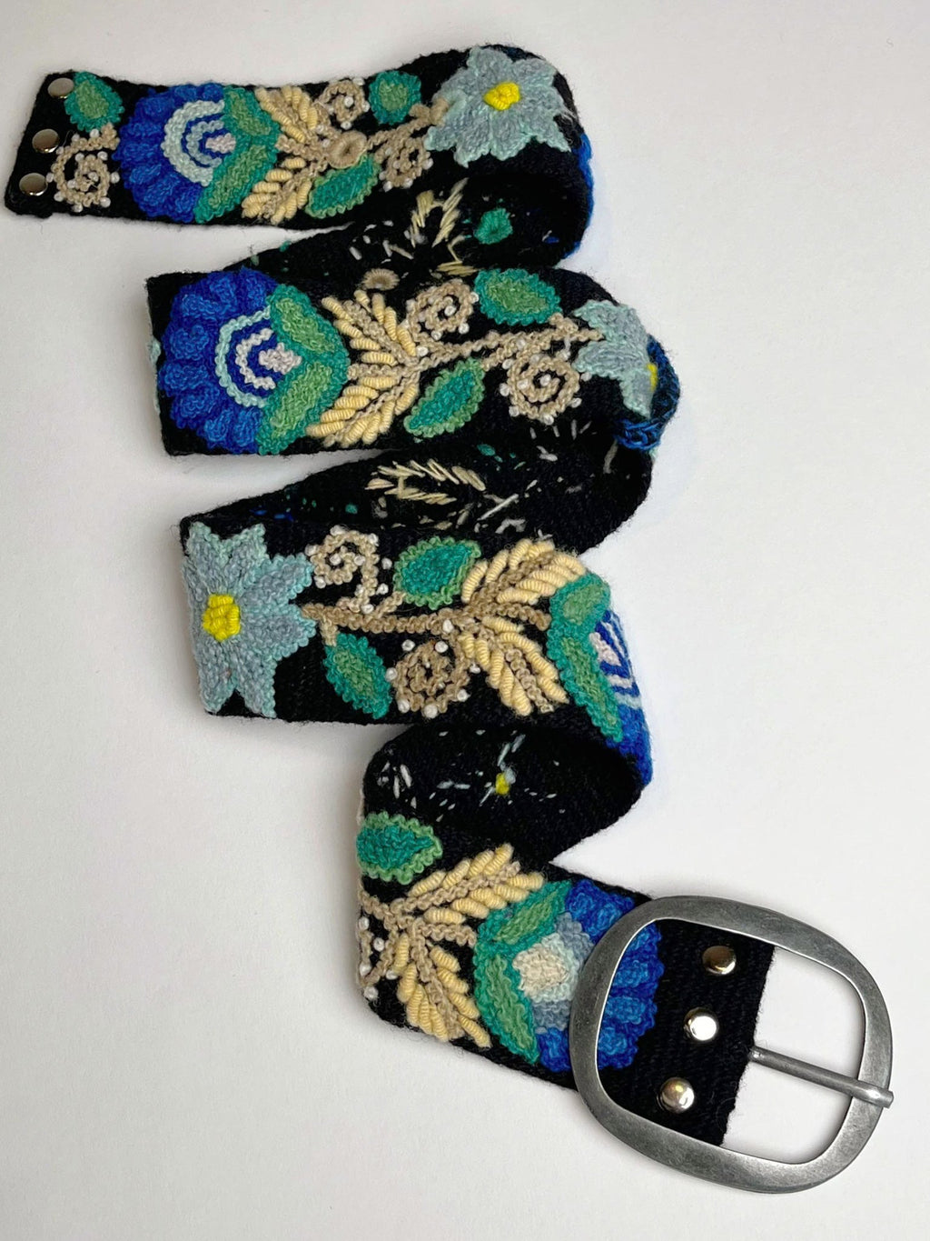 Moonlit Garden Embroidered Belt in - belt photo