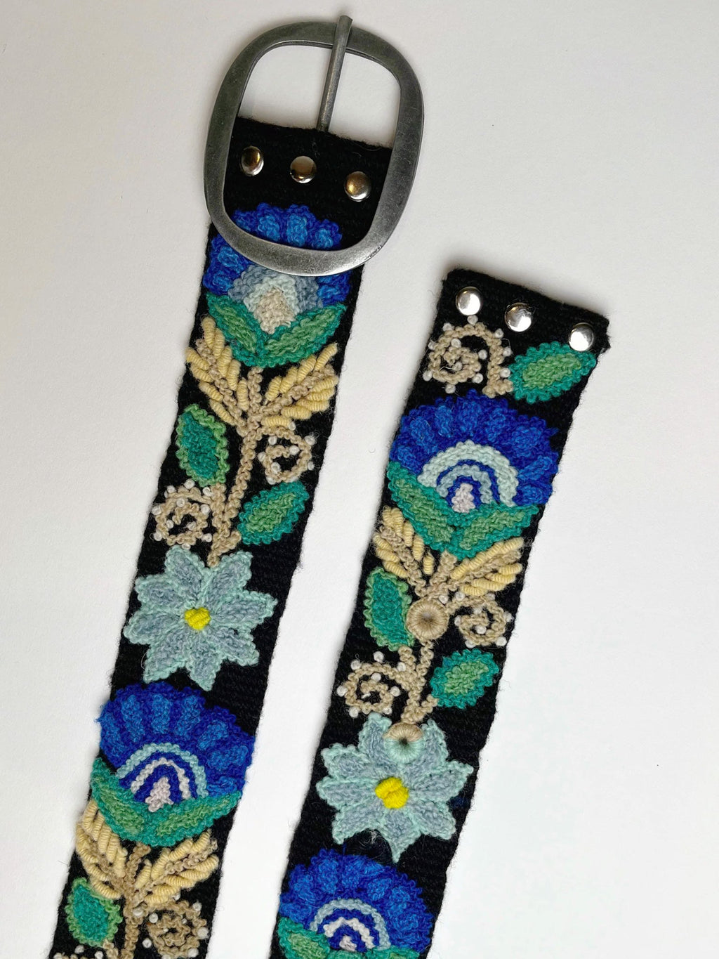 Moonlit Garden Embroidered Belt in - belt photo