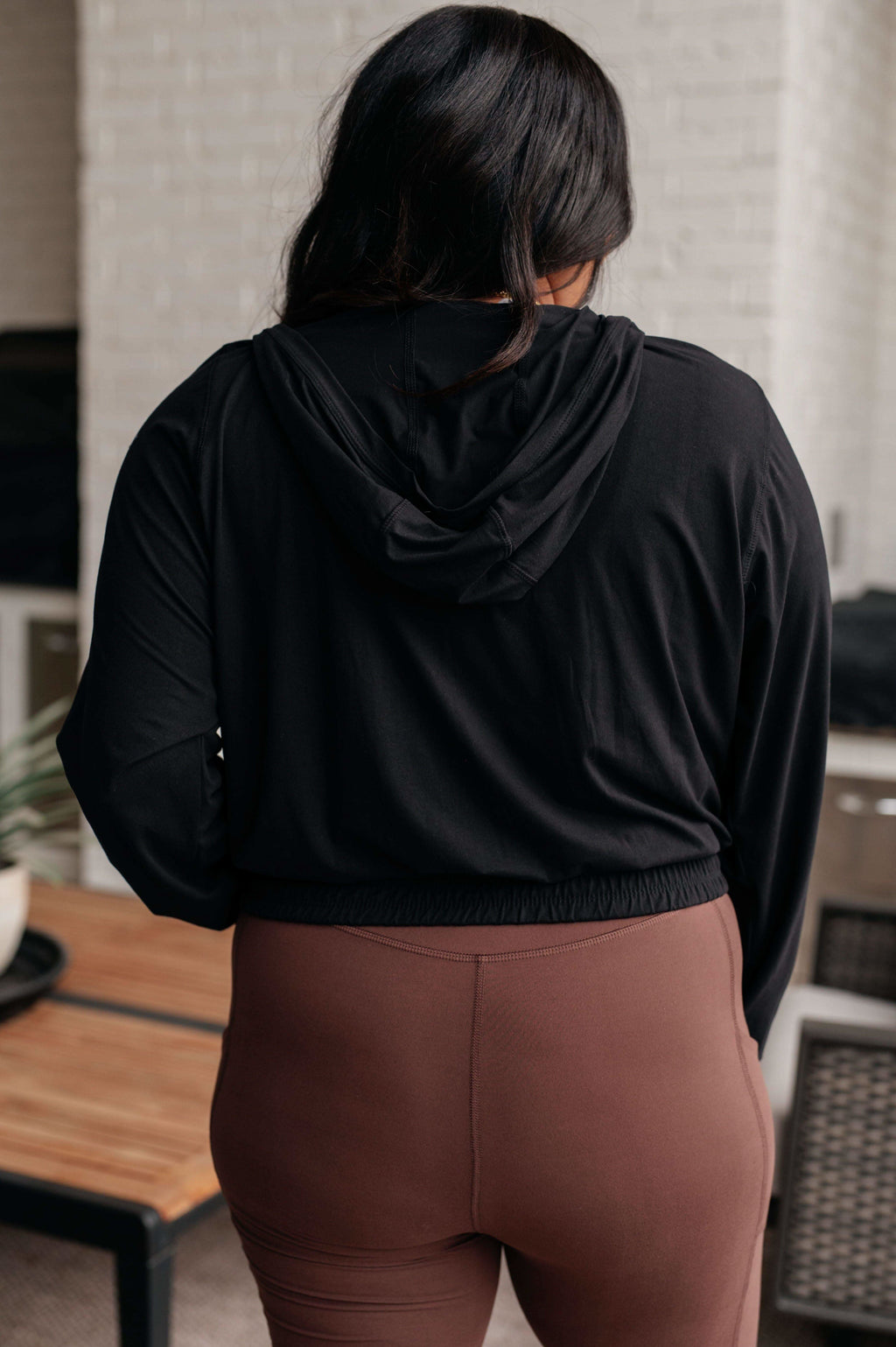 Morning Run Half Zip Hoodie in Black - SwagglyLife Home & Fashion