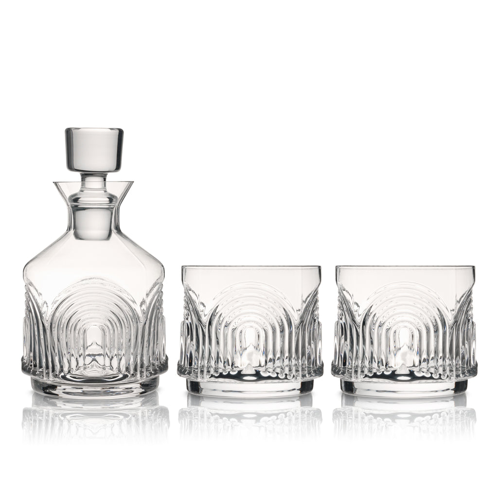 Viski Beau Stacking Decanter Set in - product_type::liquor_glass_sets photo