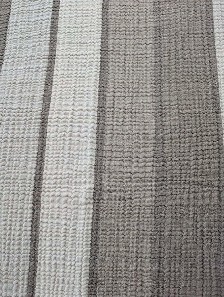 Nova Collection Bedspreads – Wide Stripe Design, Organic Turkish Cotton, Queen/King Sizes in - Blanket photo