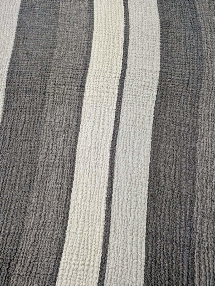 Nova Collection Bedspreads – Wide Stripe Design, Organic Turkish Cotton, Queen/King Sizes in - Blanket photo