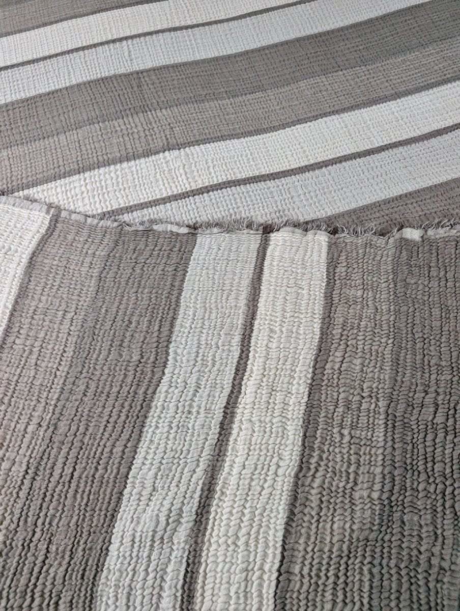 Nova Collection Bedspreads – Wide Stripe Design, Organic Turkish Cotton, Queen/King Sizes in - Blanket photo