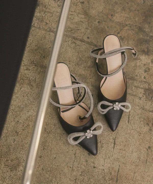 OASIS SOCIETY Chelsea - Bow Front Kitten Heel in BLACK - Kitten Heels photo