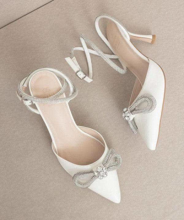 OASIS SOCIETY Chelsea - Bow Front Kitten Heel in WHITE - Kitten Heels photo