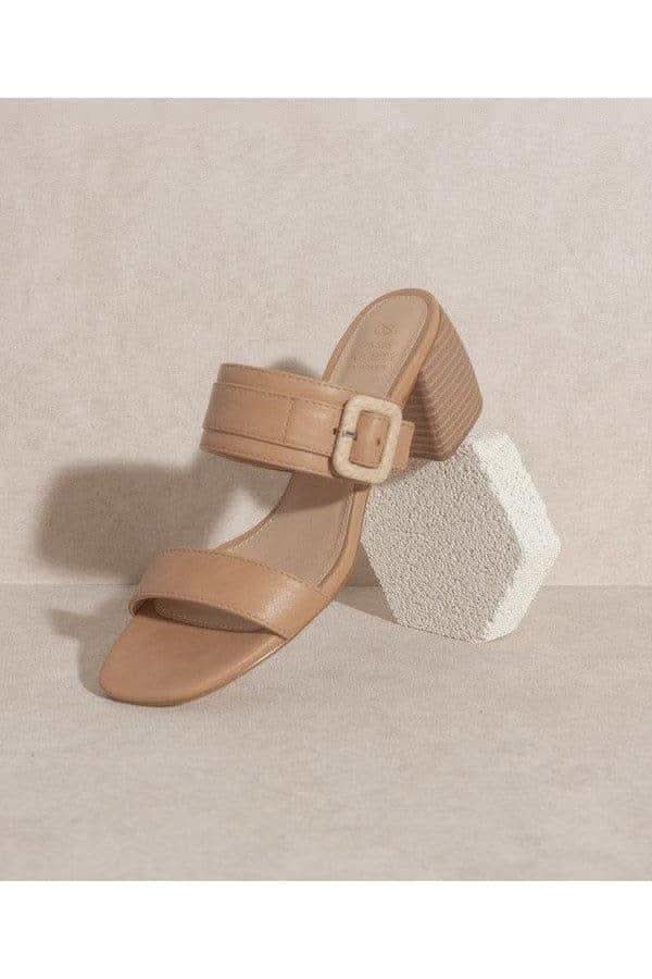 OASIS SOCIETY Nicole - Buckle Block Heel in NUDE - Shoes photo
