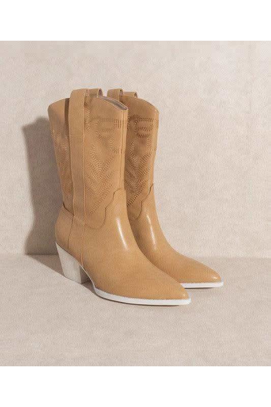 Oasis Society SEPHIRA Western Boots, Tan - SwagglyLife Home & Fashion
