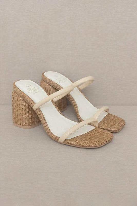 Oasis Society The Margaret Raffia Heel in BUTTER - Shoes photo