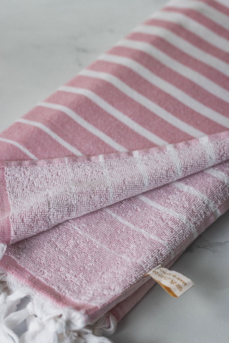 Paradise Stripe Turkish Towels – Vibrant Colors, Dual-Sided Design, Organic Turkish Cotton, 39”x70” in - Beach Towel photo