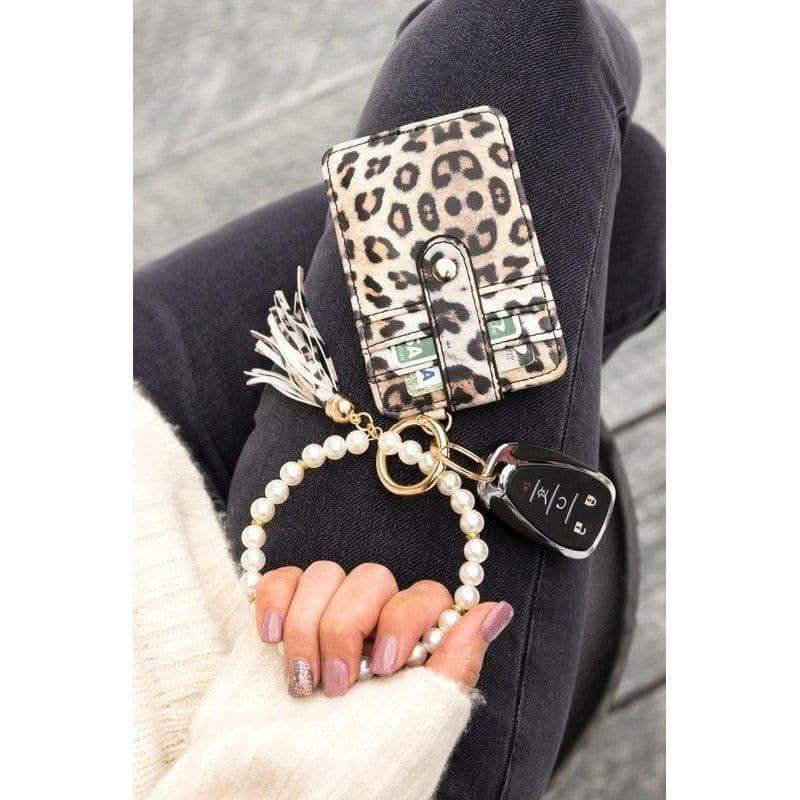 Pearl Key Ring Wallet Bracelet - SwagglyLife Home & Fashion