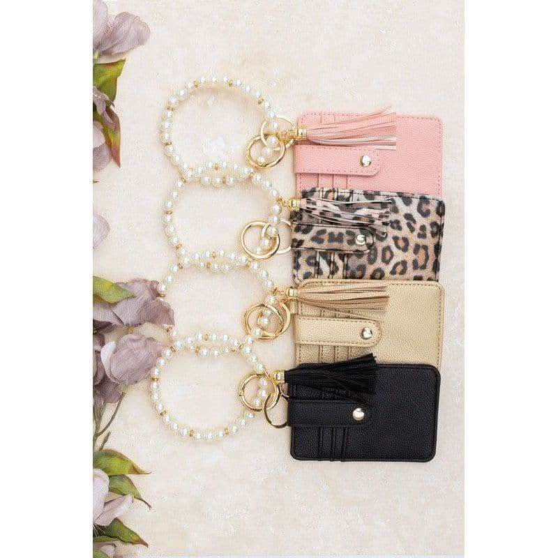 Pearl Key Ring Wallet Bracelet - SwagglyLife Home & Fashion