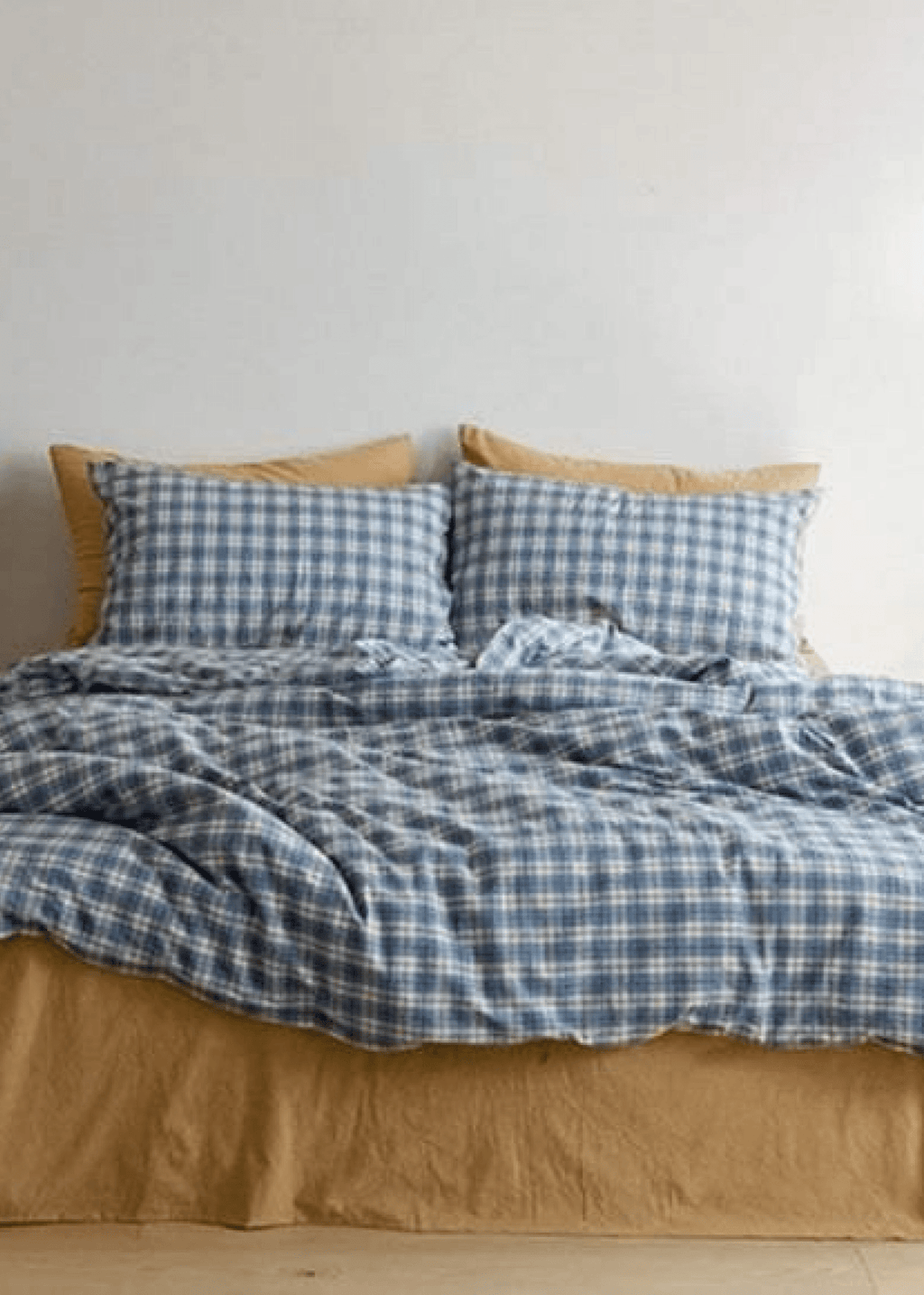 Ever Lasting Plaid Bedding Set / Blue + Mustard in - Bedding Set photo