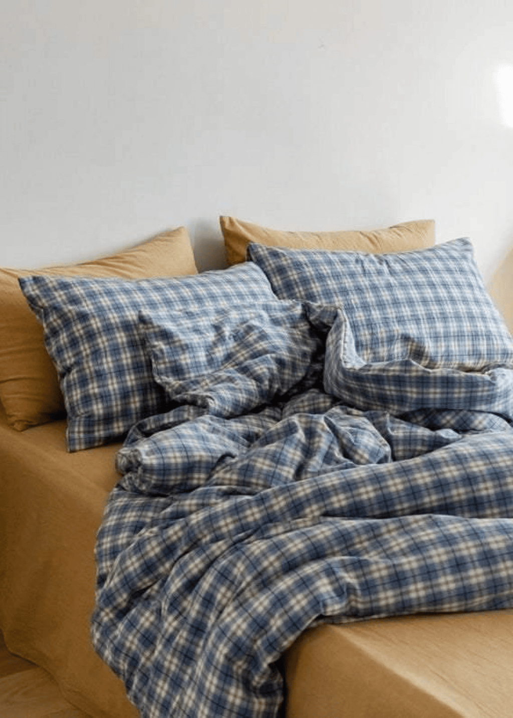 Plaid Bedding Set / Yellow + Mint Green in - Bedding Set photo