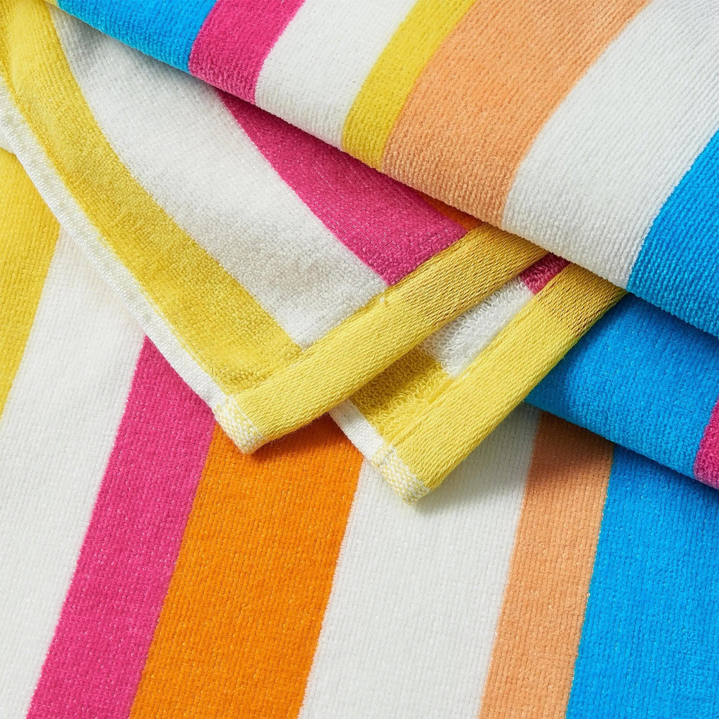 Cotton Velour Cabana Stripe Beach Towel - Novia Collection in - photo