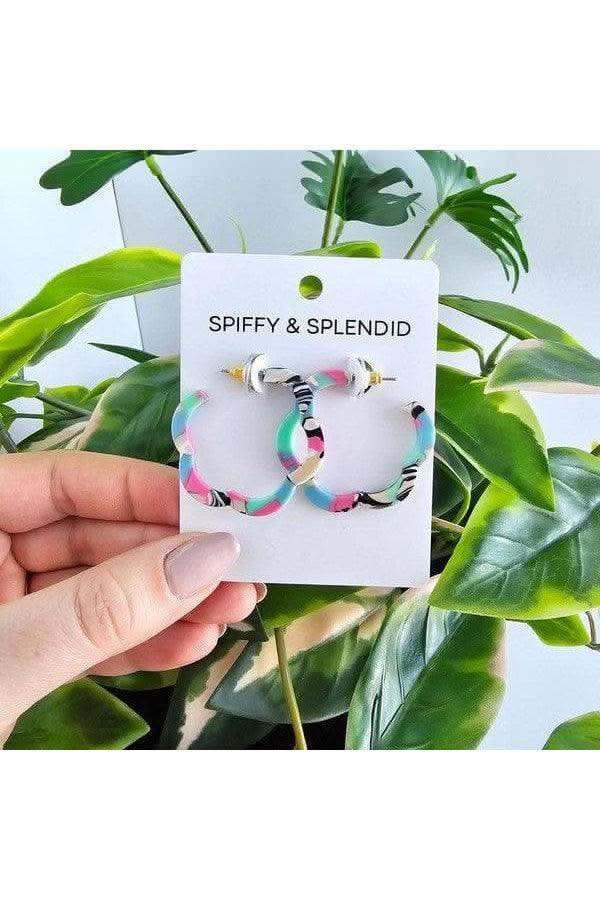 Posey Hoops - 80's Pastels in - Earrings photo