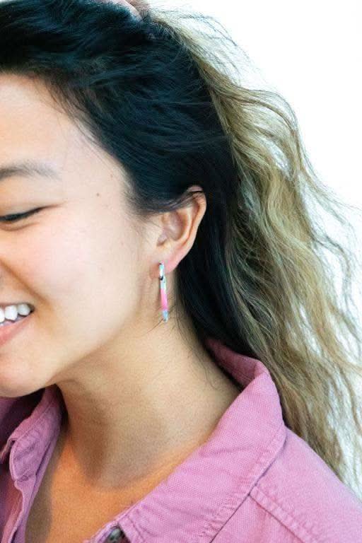 Posey Hoops - 80's Pastels in - Earrings photo