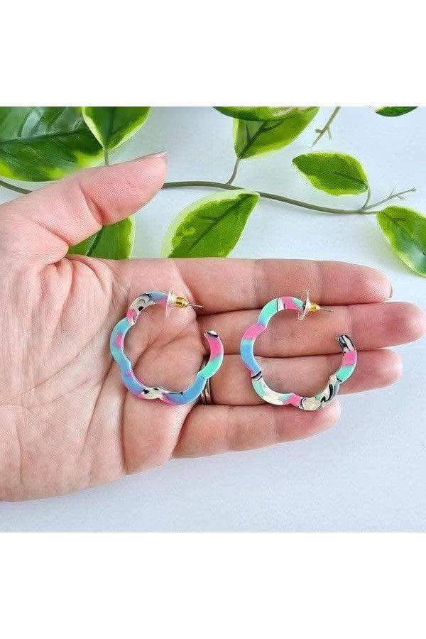 Posey Hoops - 80's Pastels in - Earrings photo
