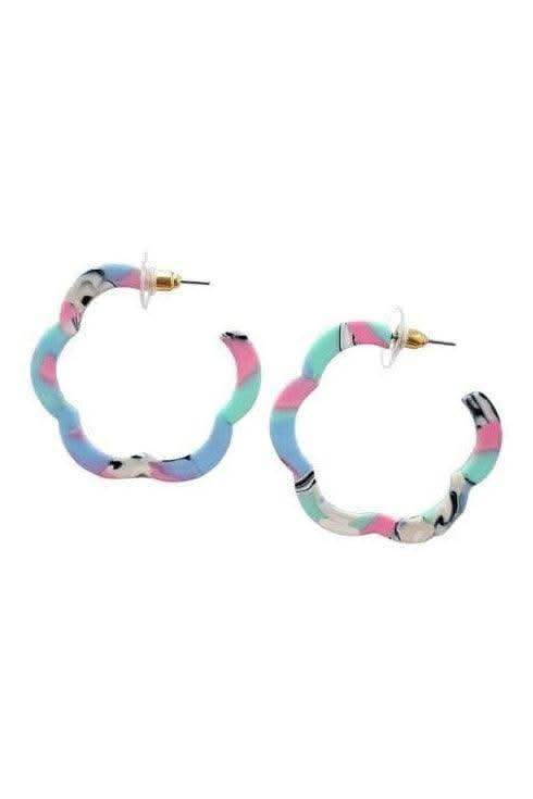 Posey Hoops - 80's Pastels in - Earrings photo
