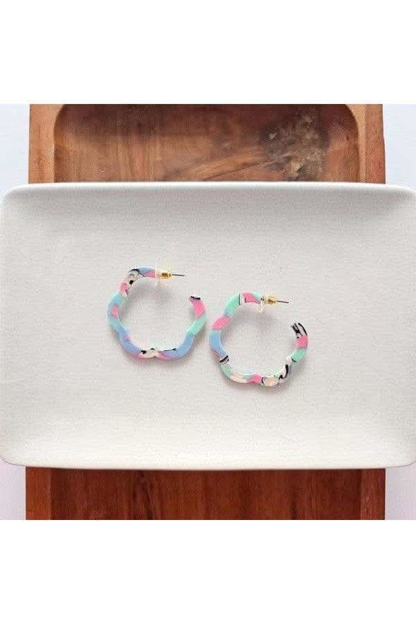 Posey Hoops - 80's Pastels in - Earrings photo