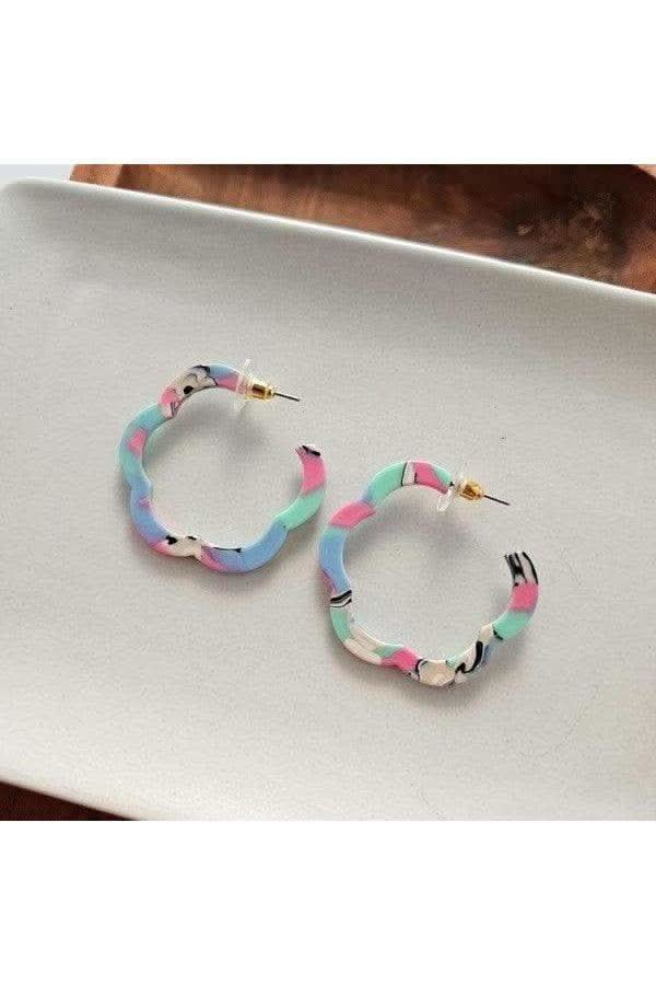 Posey Hoops - 80's Pastels in - Earrings photo