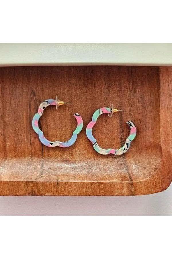 Posey Hoops - 80's Pastels in - Earrings photo