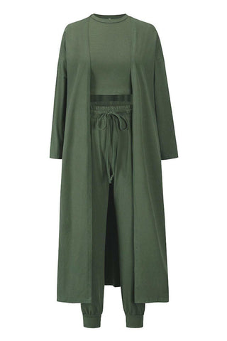 Tank, Pants, and Cardigan Set with Pockets - SwagglyLife Home & Fashion Tank, Pants, and Cardigan Set with Pockets - SwagglyLife Home & Fashion