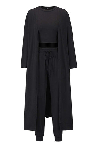 Tank, Pants, and Cardigan Set with Pockets - SwagglyLife Home & Fashion Tank, Pants, and Cardigan Set with Pockets - SwagglyLife Home & Fashion