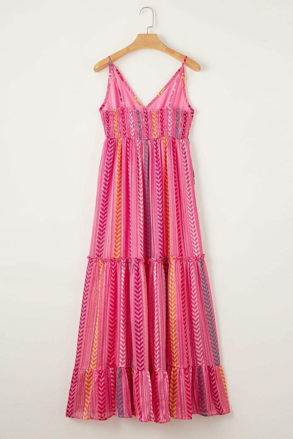 Printed Surplice Maxi Cami Dress - SwagglyLife Home & Fashion