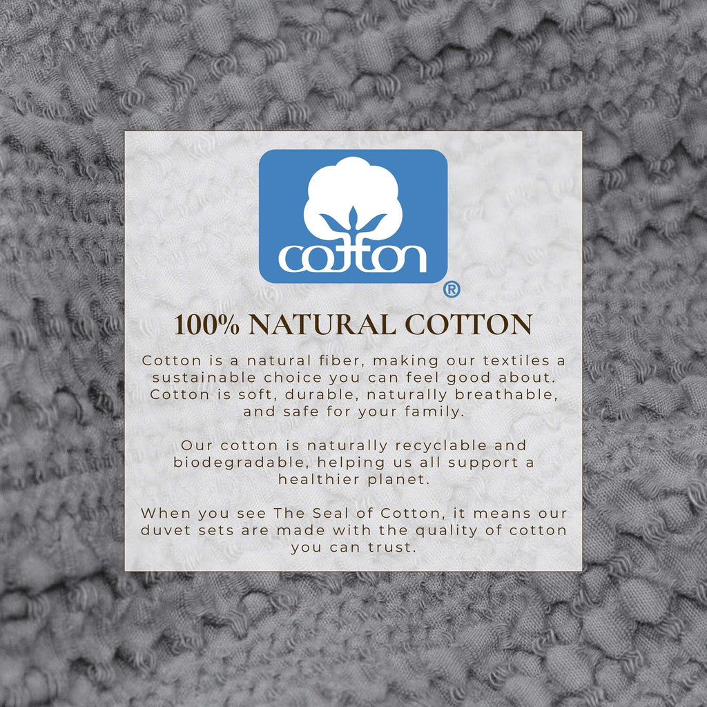 100% Cotton Waffle Weave Duvet Set - Mattea Collection in - Duvet photo