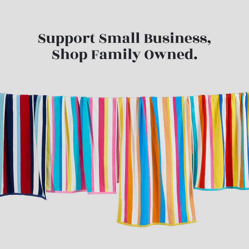 Cotton Velour Cabana Stripe Beach Towel - Novia Collection in - photo