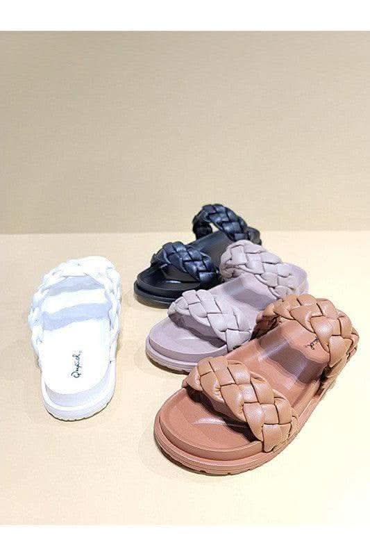 Qupid ALBINA Braided Slide Sandal, Multiple Colors in - Shoes photo