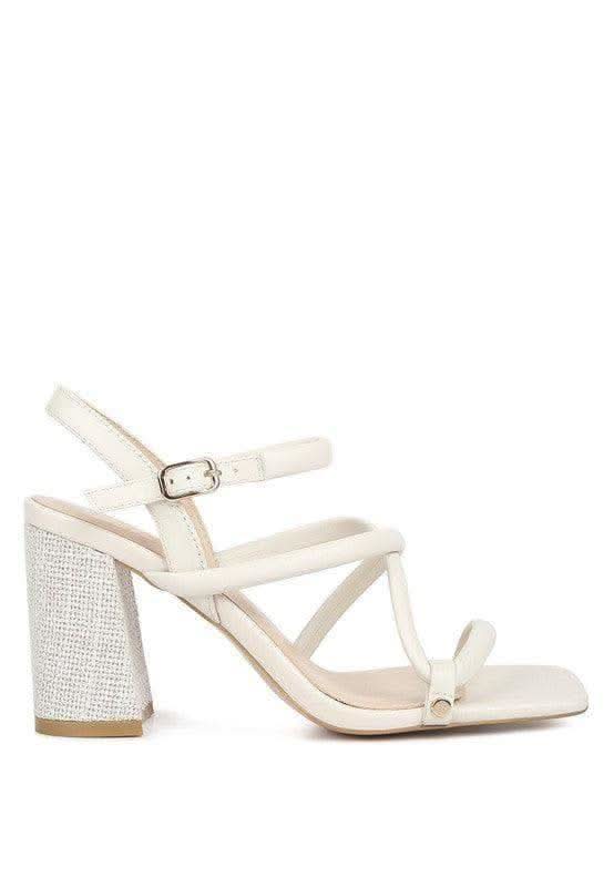 Rag & Co. Artha Open Square Toe Block Heel Sandals in - Heels photo