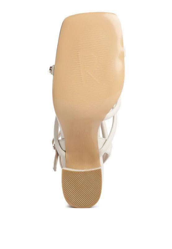 Rag & Co. Artha Open Square Toe Block Heel Sandals in - Heels photo