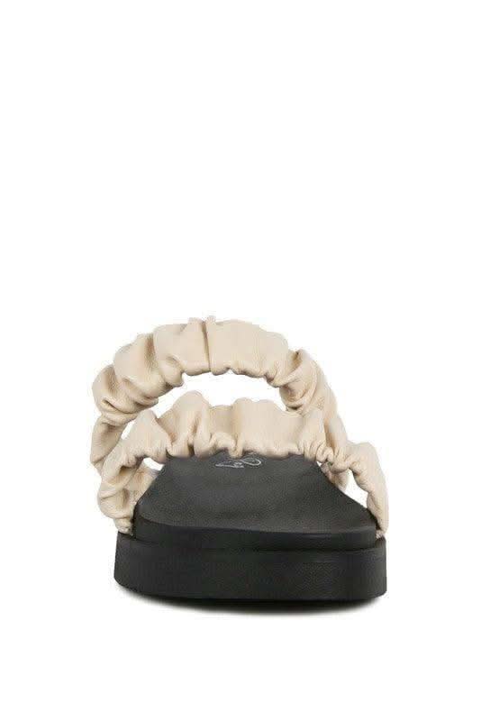 RAG & Co. Faux Leather Ruched Strap Platform Sandals, 3 Colors in - Shoes photo