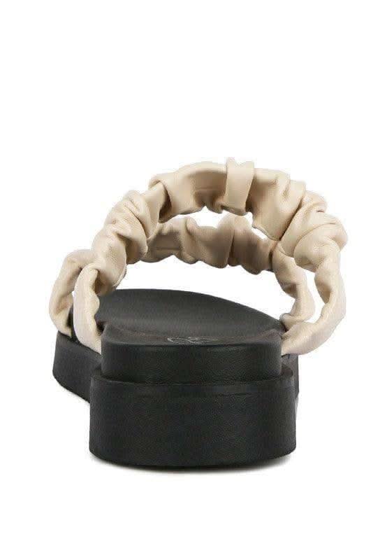 RAG & Co. Faux Leather Ruched Strap Platform Sandals, 3 Colors in - Shoes photo