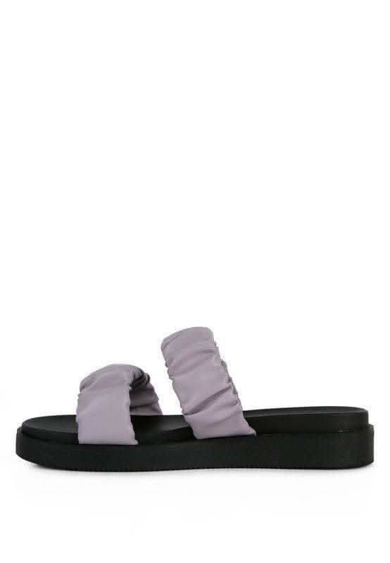 RAG & Co. Faux Leather Ruched Strap Platform Sandals, 3 Colors in - Shoes photo