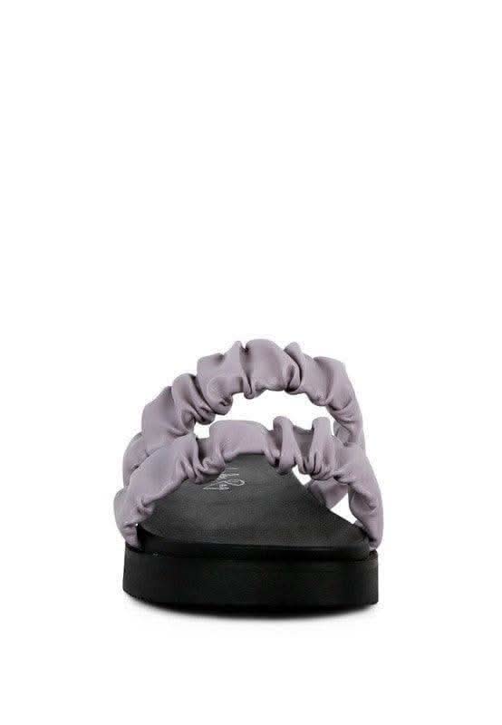 RAG & Co. Faux Leather Ruched Strap Platform Sandals, 3 Colors in - Shoes photo