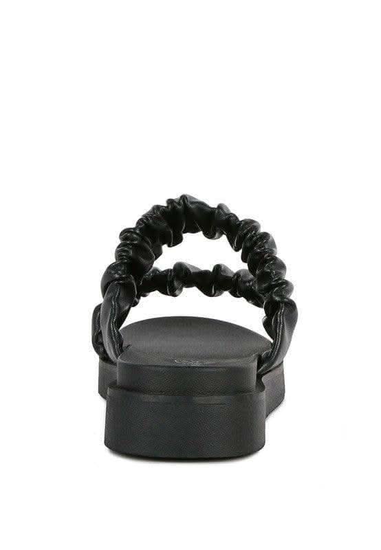 RAG & Co. Faux Leather Ruched Strap Platform Sandals, 3 Colors in - Shoes photo