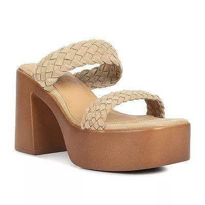 Rag & Company Misaki Braided Detail Chunky Sandals in BEIGE - Shoes photo