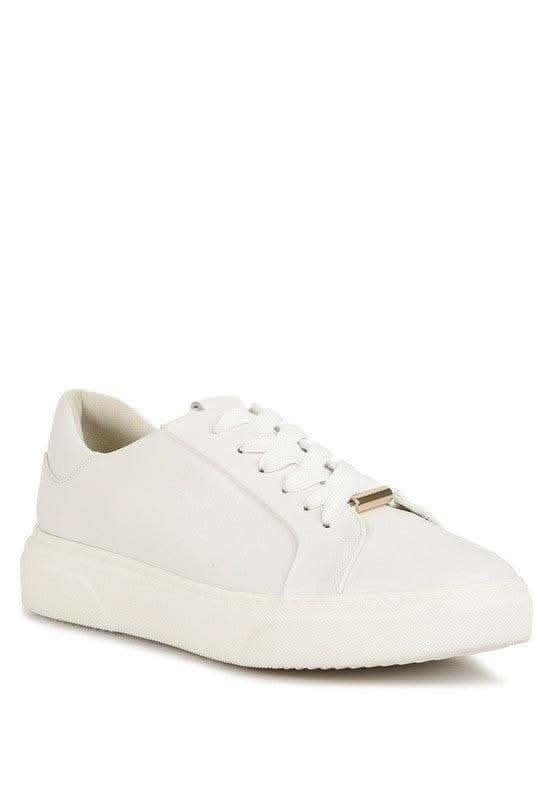 Rag Co Schick Lace Up Leather Sneakers in WHITE - Shoes photo