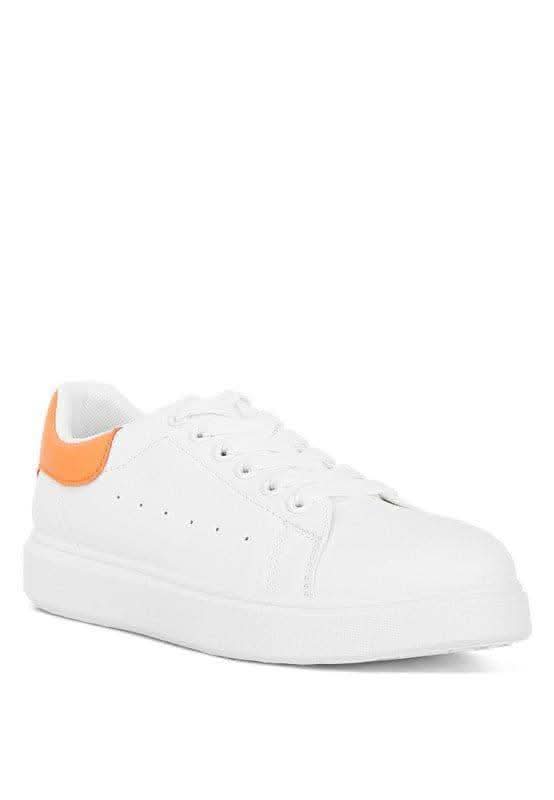 Rag Company Enora Comfortable Lace Up Sneakers in WHITE - Shoes photo