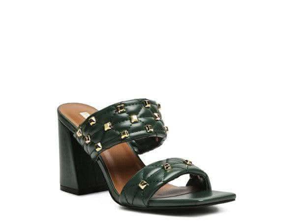 Rag Company Fischer Block Heel Sandals in Green - Heeled Sandals photo